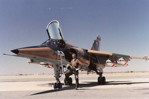 Anthony Keyter with his Mirage Fighter Jet