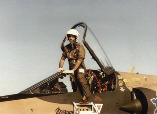Tony with his Mirage fighter jet